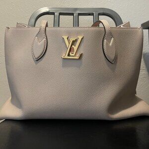 Louis Vuitton LockMe Shopper Tote in Greige with Pink Interior